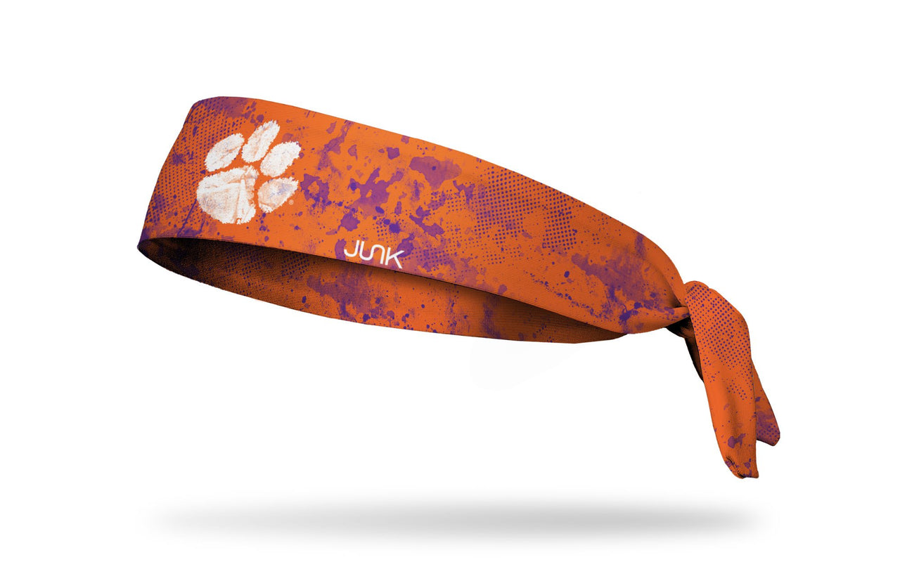 Clemson Tigers: Grunge Orange Tie Headband