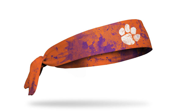Clemson Tigers: Grunge Orange Tie Headband