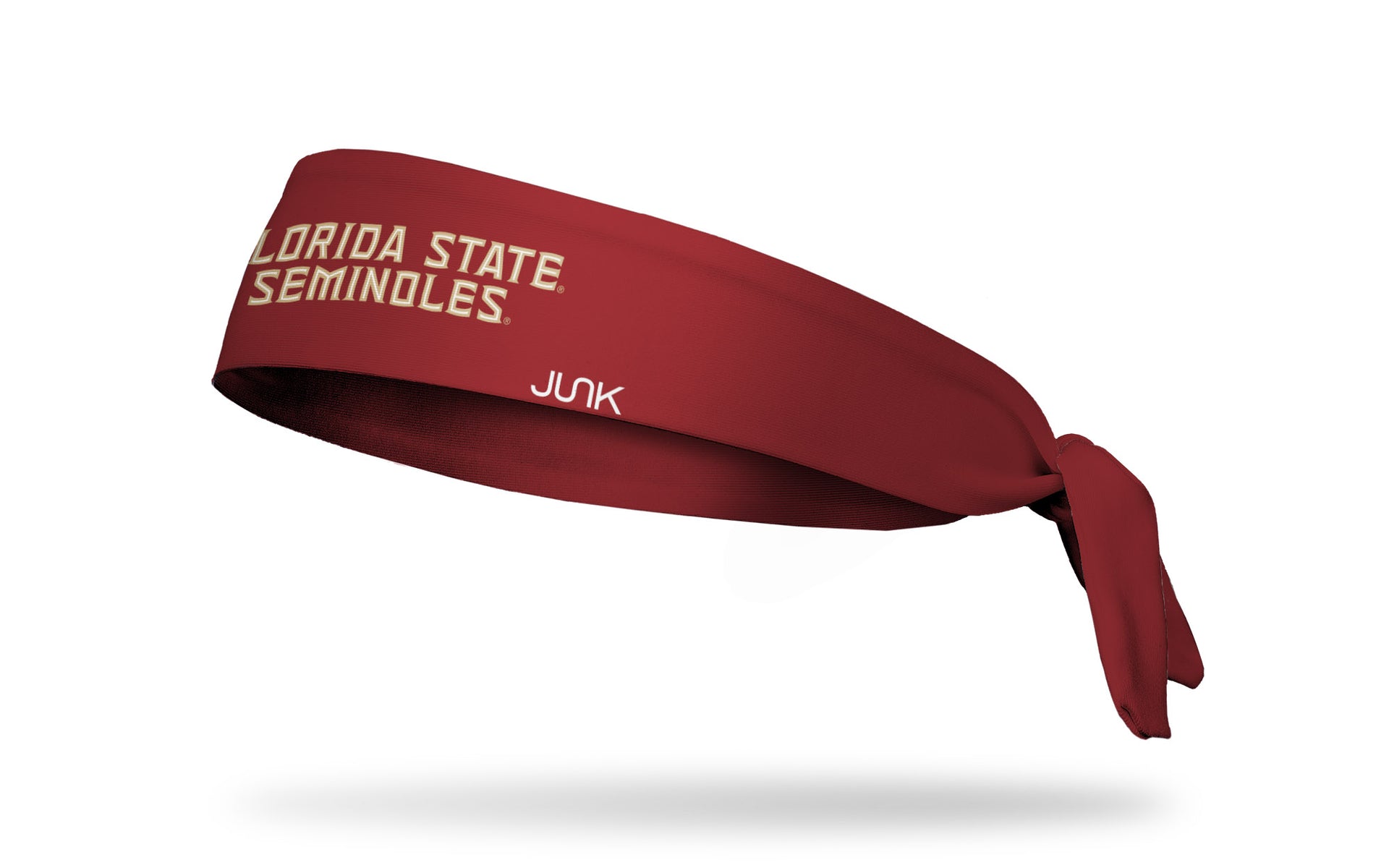 red headband with Florida State University FSU Seminoles wordmark logo