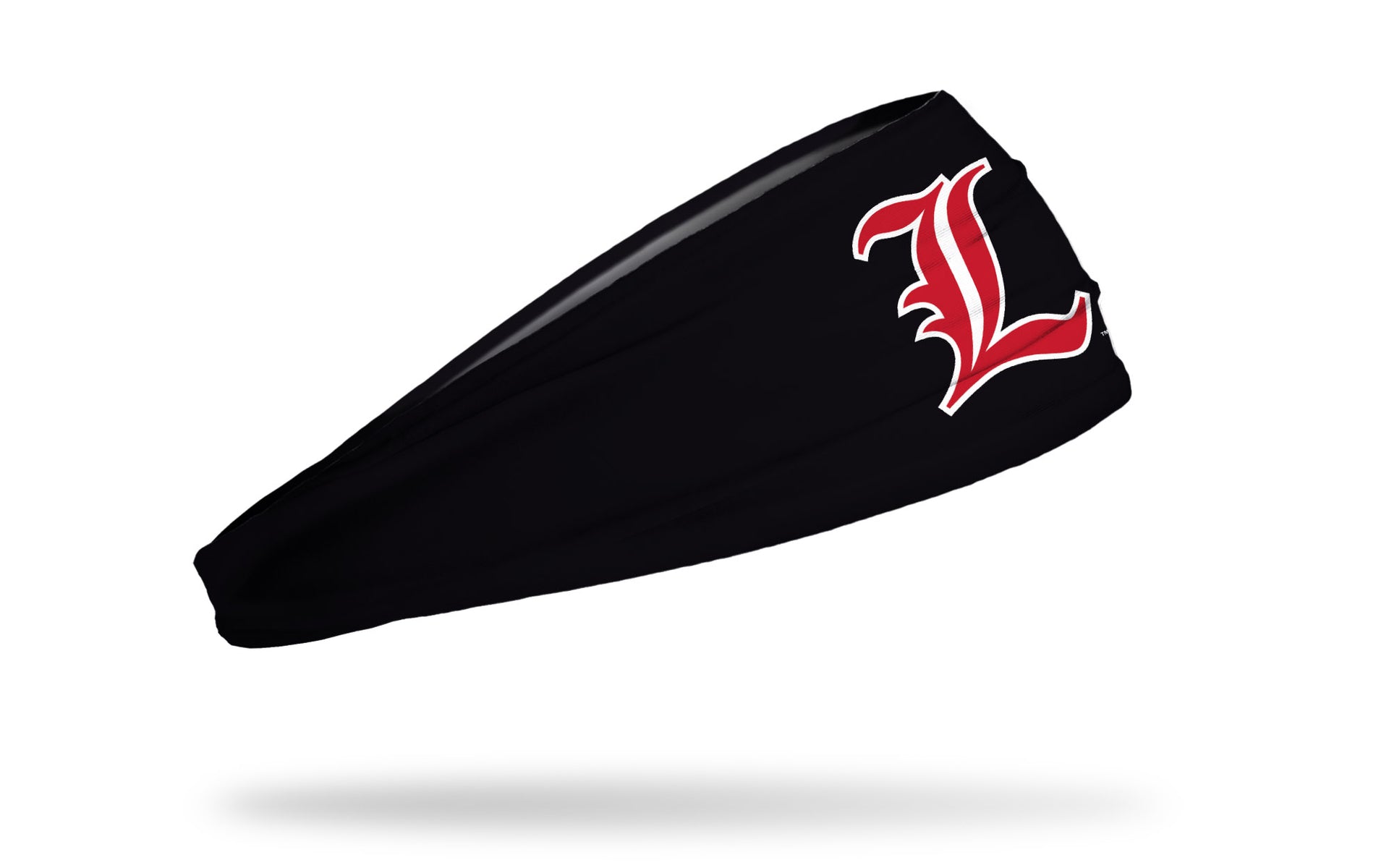 black headband with University of Louisville baseball logo in red