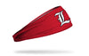 red headband with University of Louisville baseball logo in white