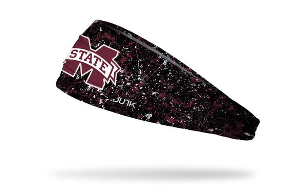 Mississippi State University: Splatter Black Headband