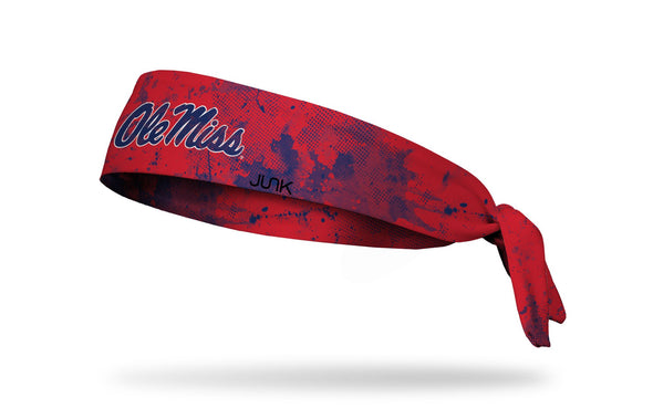 University of Mississippi: Grunge Red Tie Headband