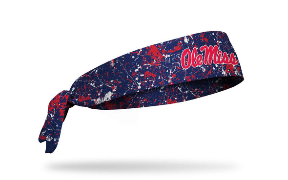 University of Mississippi: Splatter Navy Tie Headband