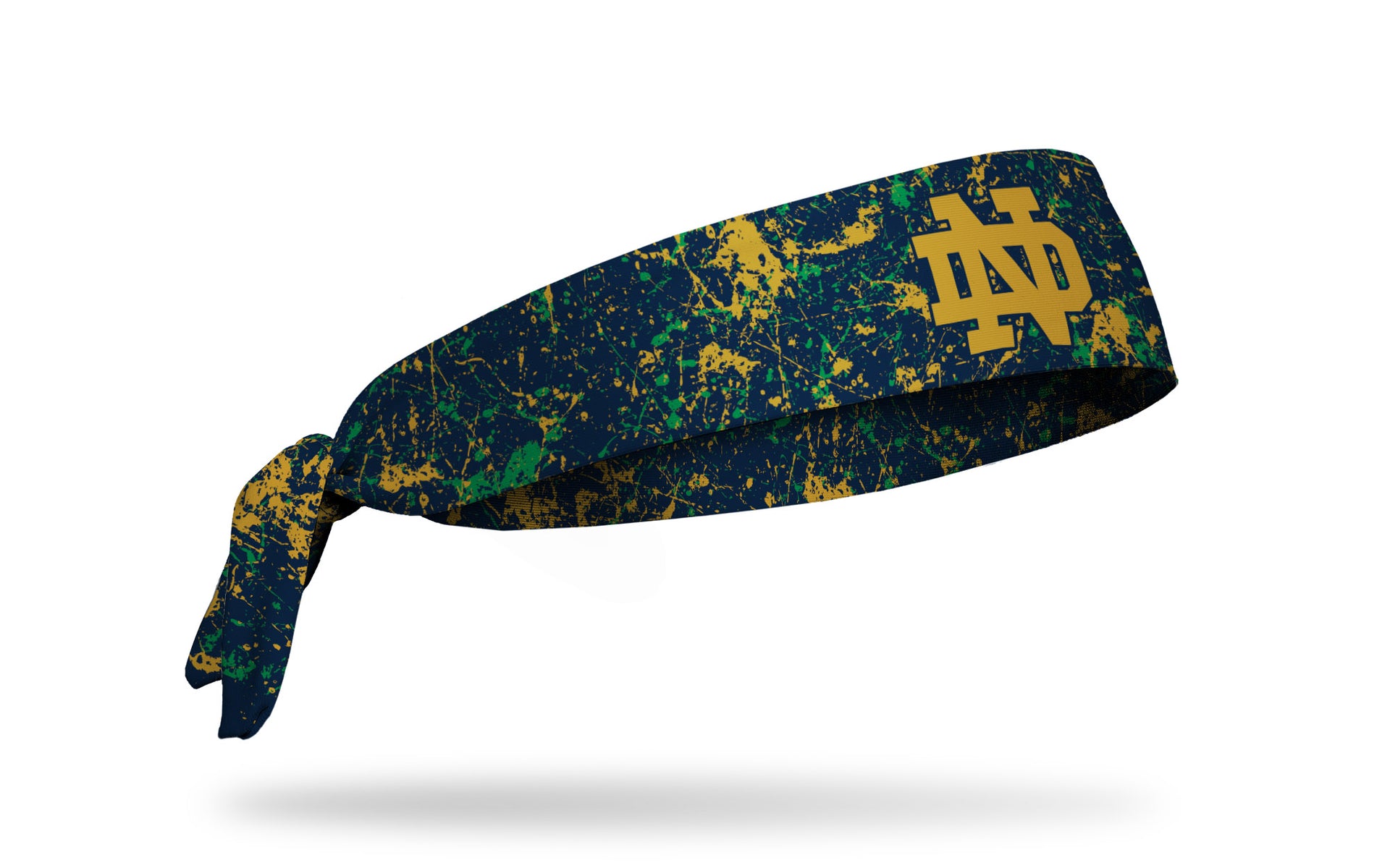University of Notre Dame navy headband with splatter overlay