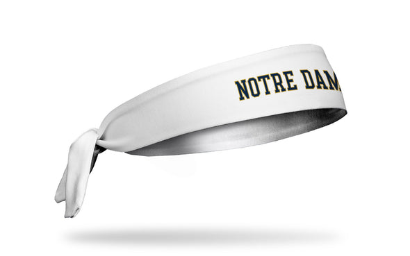 University of Notre Dame: Wordmark White Tie Headband