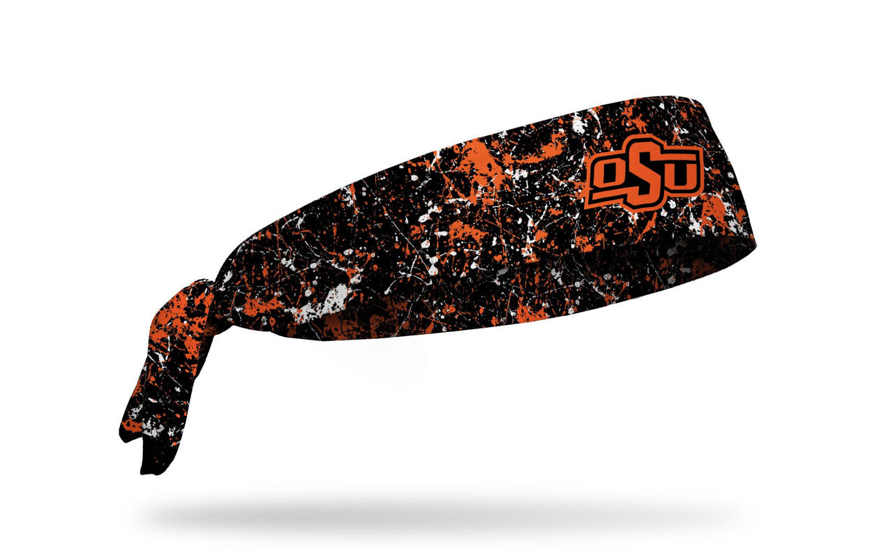 Oklahoma State University: Splatter Black Tie Headband
