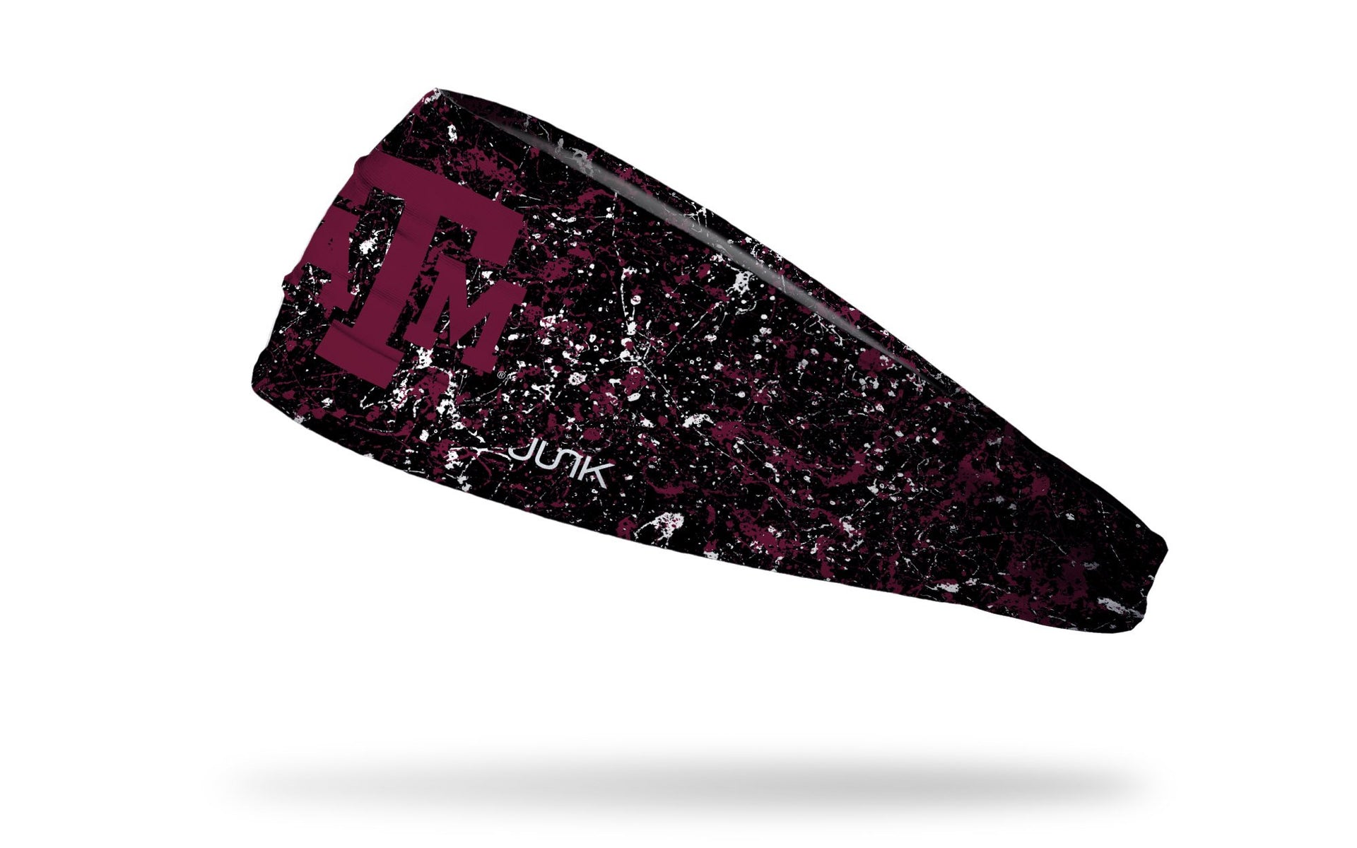 Texas A&M University headband with splatter overlay