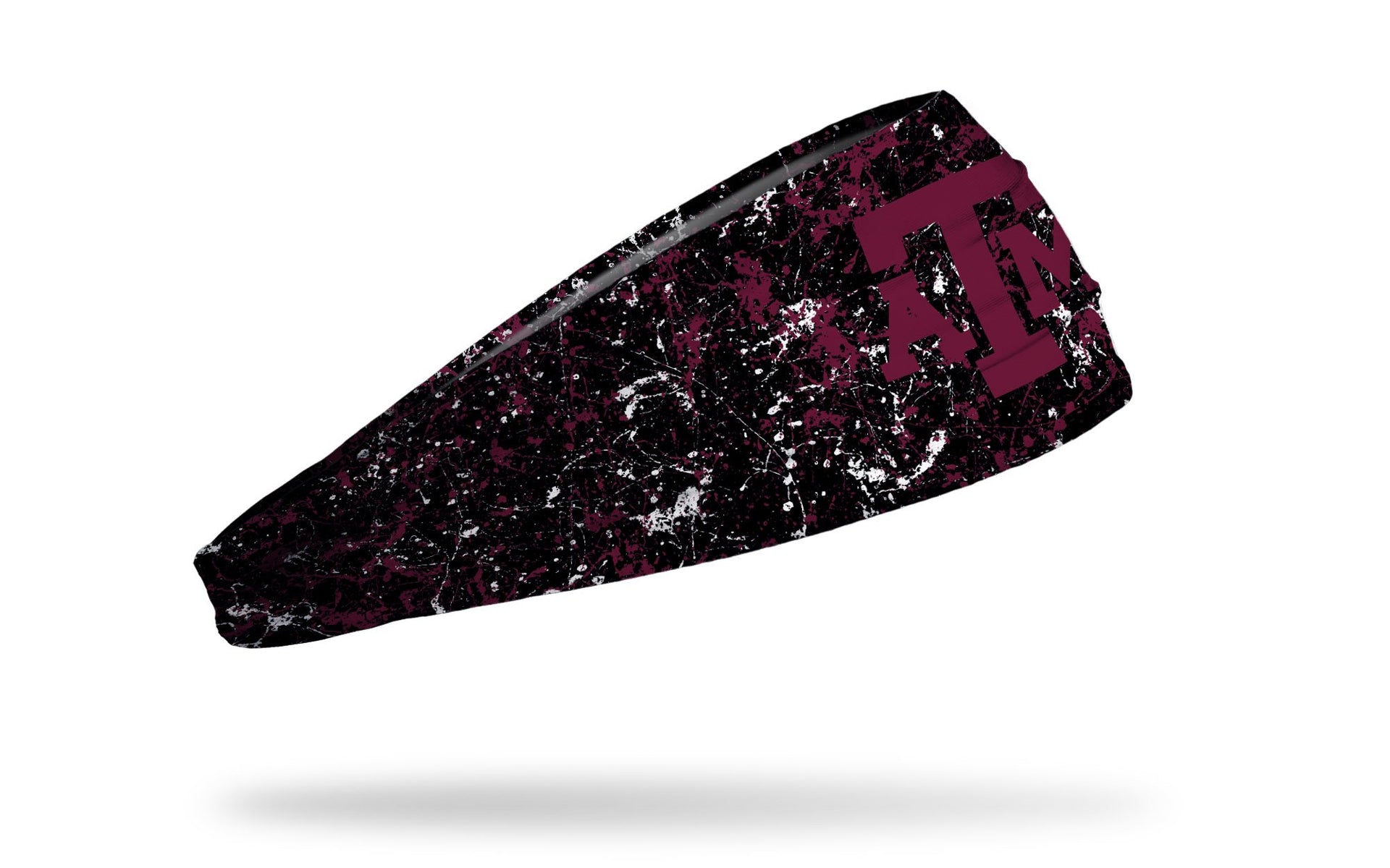 Texas A&M University headband with splatter overlay
