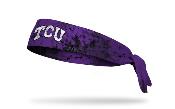TCU: Grunge Purple Tie Headband