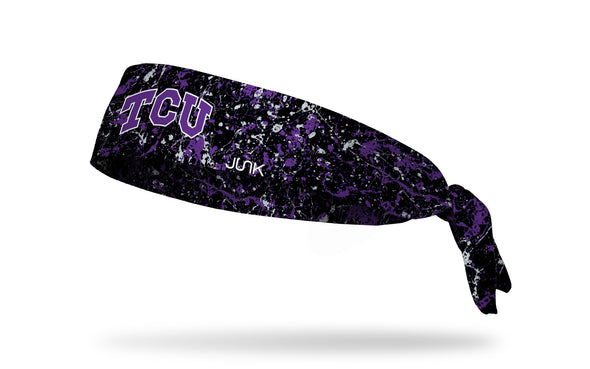 TCU: Splatter Black Tie Headband