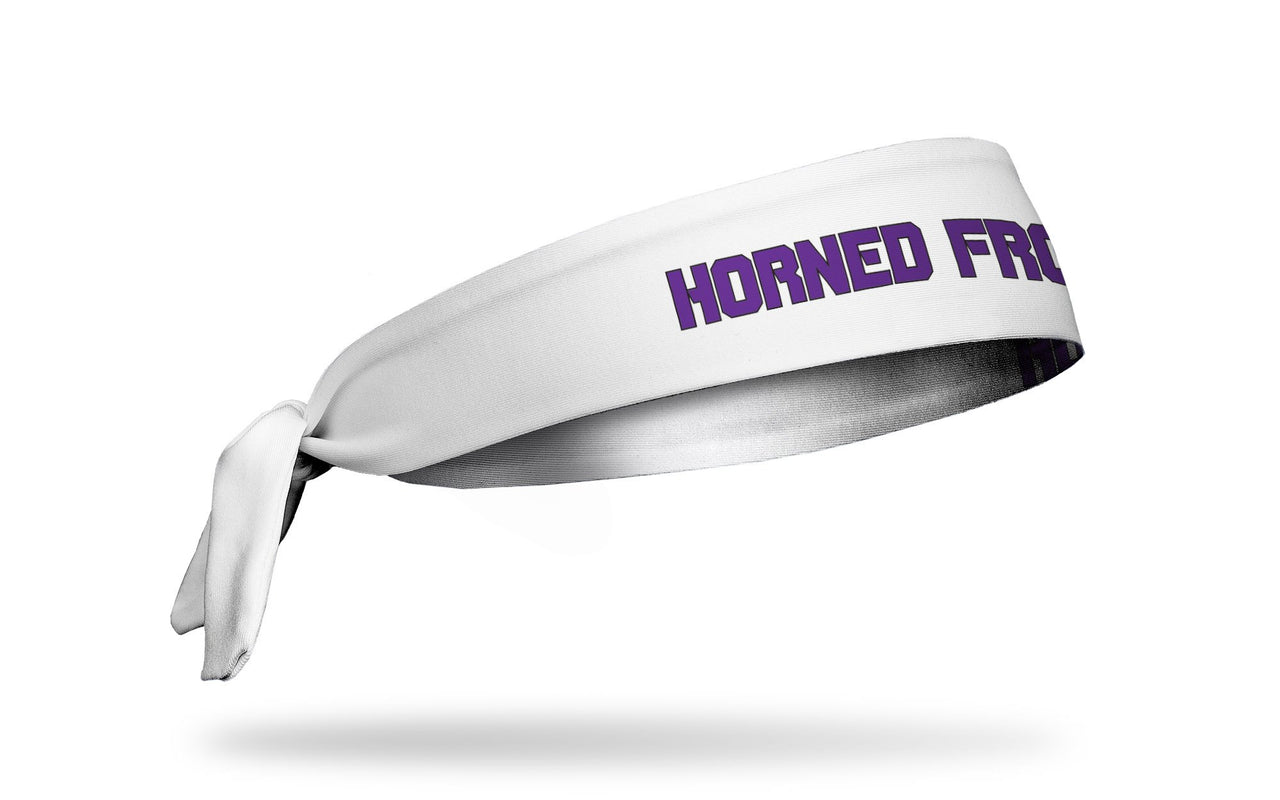 TCU: Horned Frogs White Tie Headband