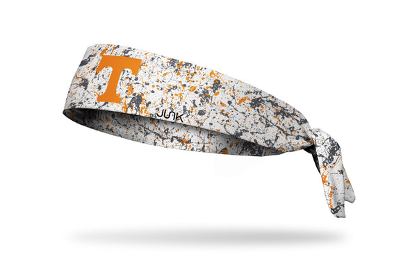 University of Tennessee white headband with splatter overlay