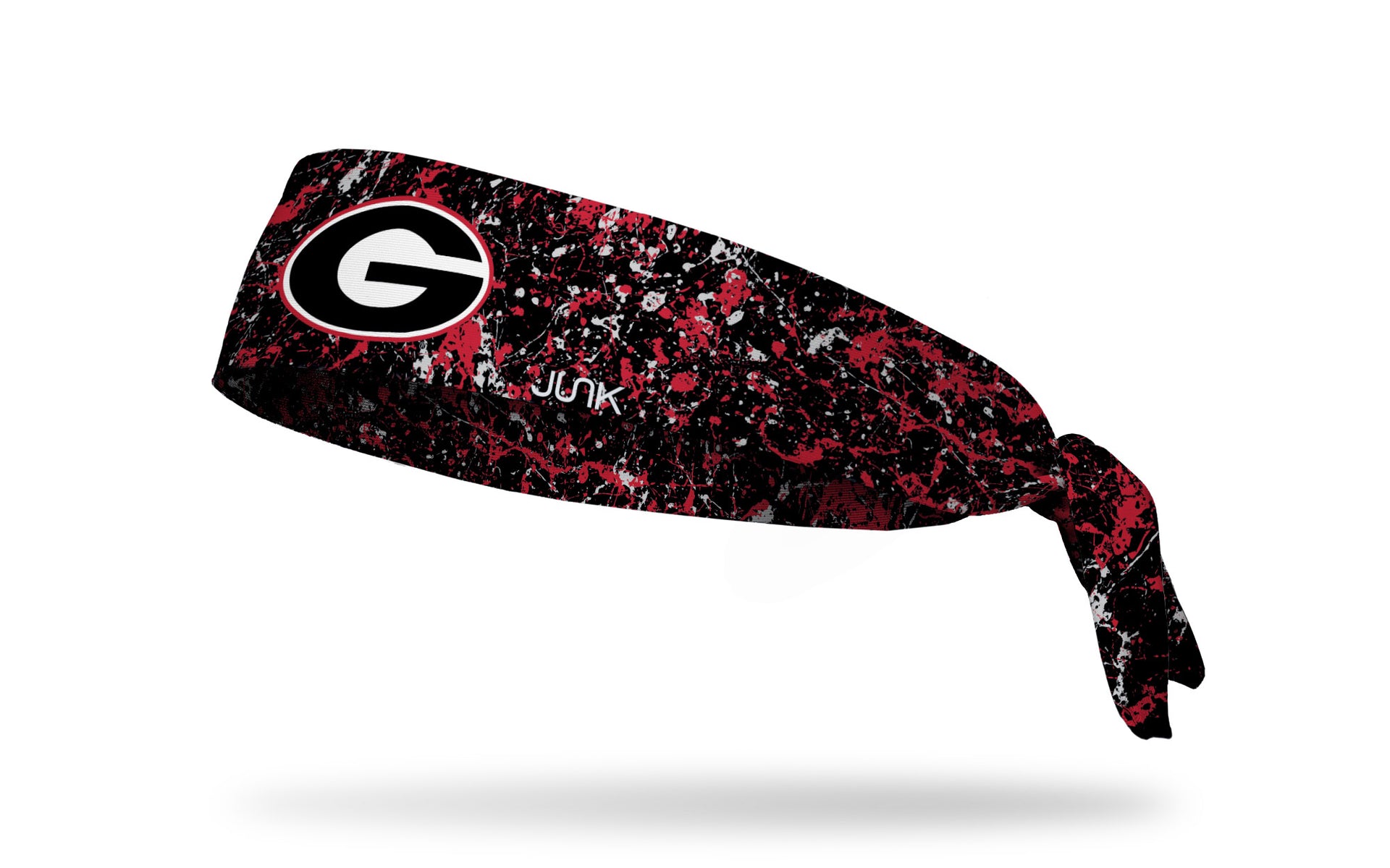 black University of Georgia headband with splatter overlay