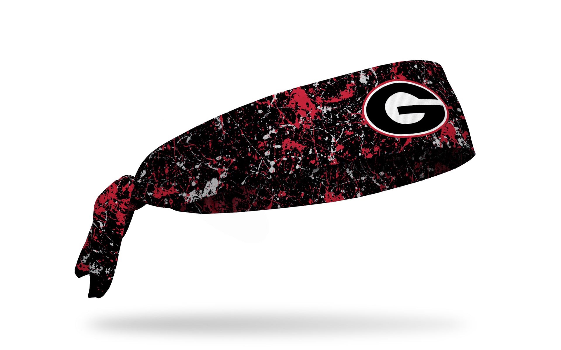 black University of Georgia headband with splatter overlay
