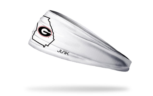 University of Georgia: State Logo White Headband