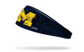 blue headband with grunge overlay and University of Michigan logo