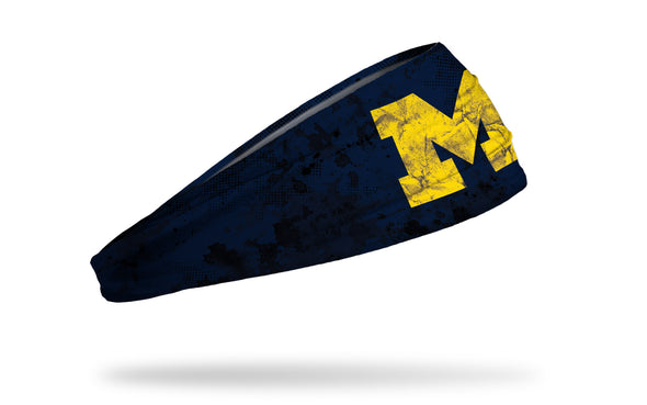 University of Michigan: Grunge Blue Headband