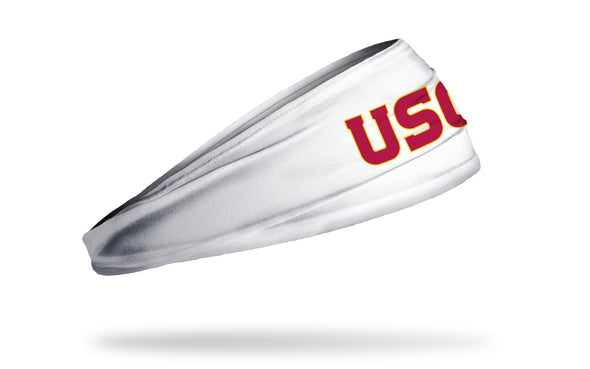 white headband with University of Southern California USC wordmark