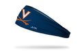 navy headband with University of Virginia V-Sabre logo