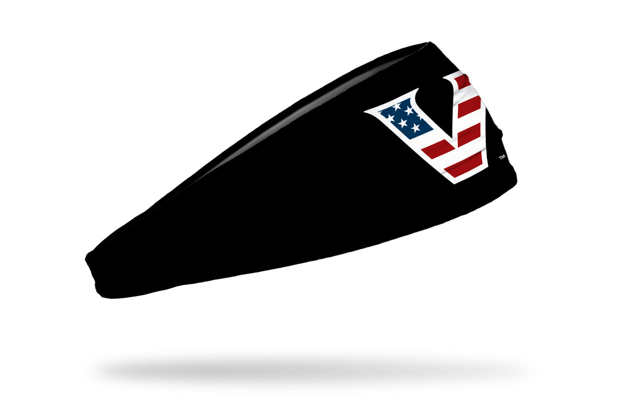 Vanderbilt University: Logo Flag Black Headband