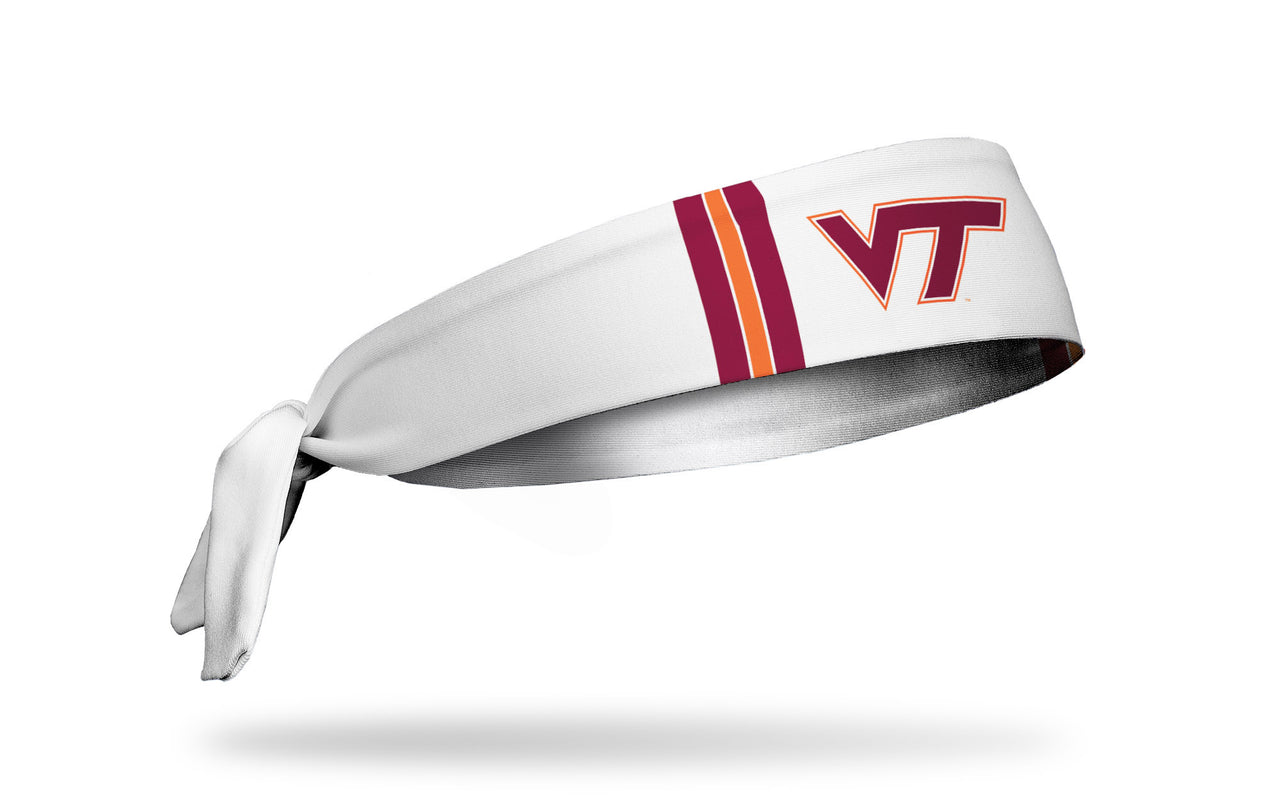 Virginia Tech: Helmet White Tie Headband