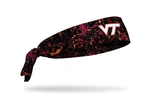 Virginia Tech: Splatter Black Tie Headband