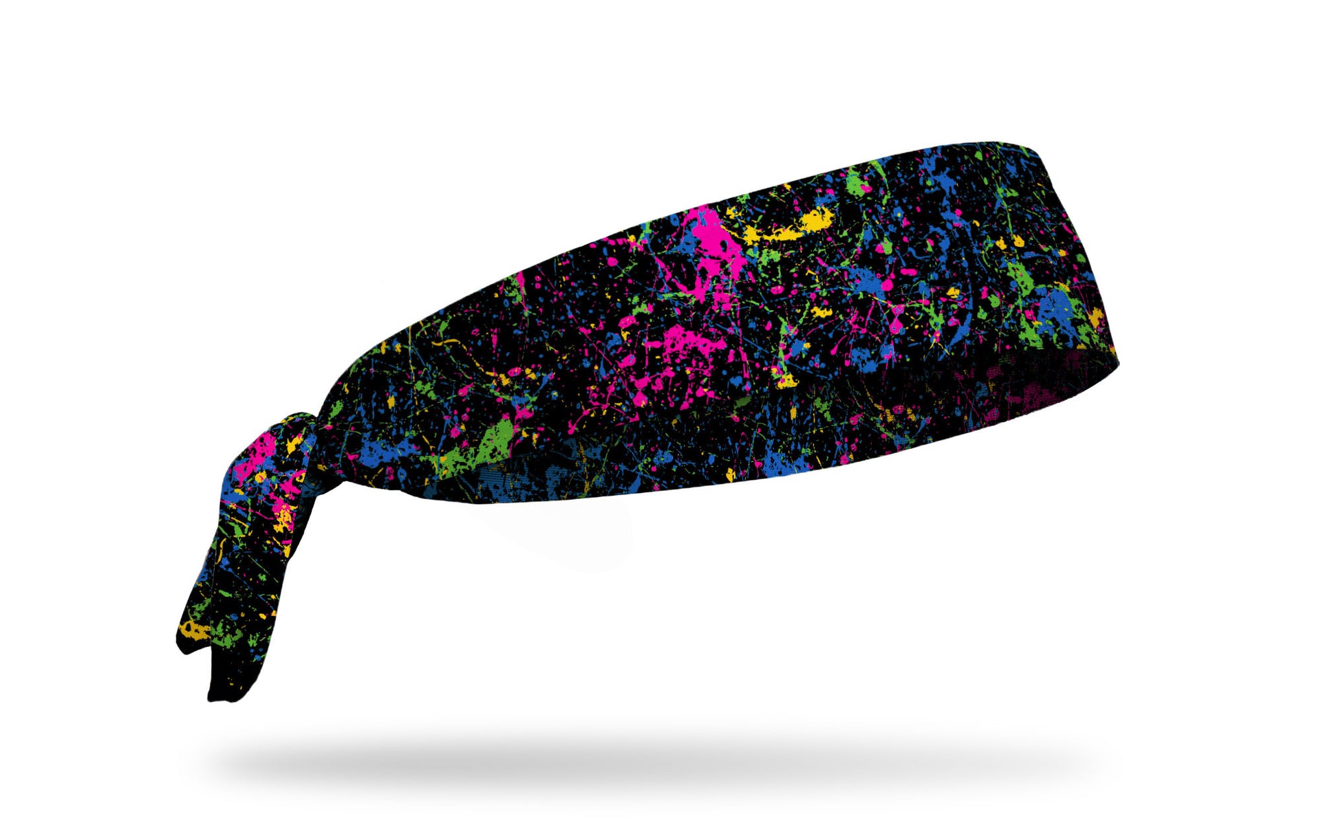 colorful black and multicolored paint splattered heaband