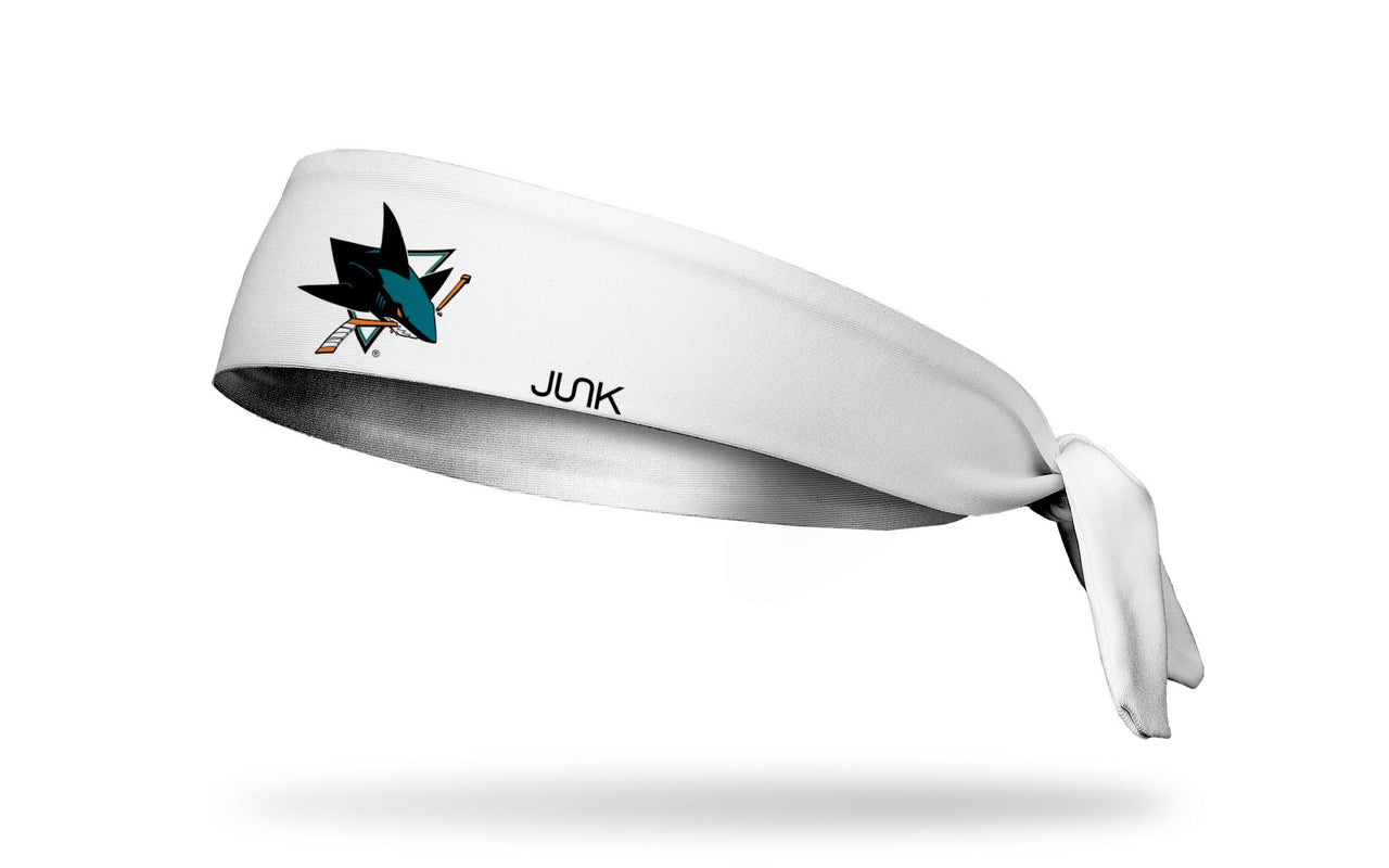 San Jose Sharks: Logo White Tie Headband