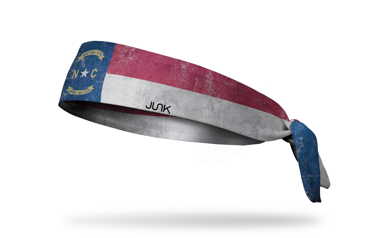 North Carolina Flag - Grunge Tie Headband