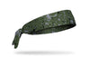 colorful green and khaki paint splattered heaband