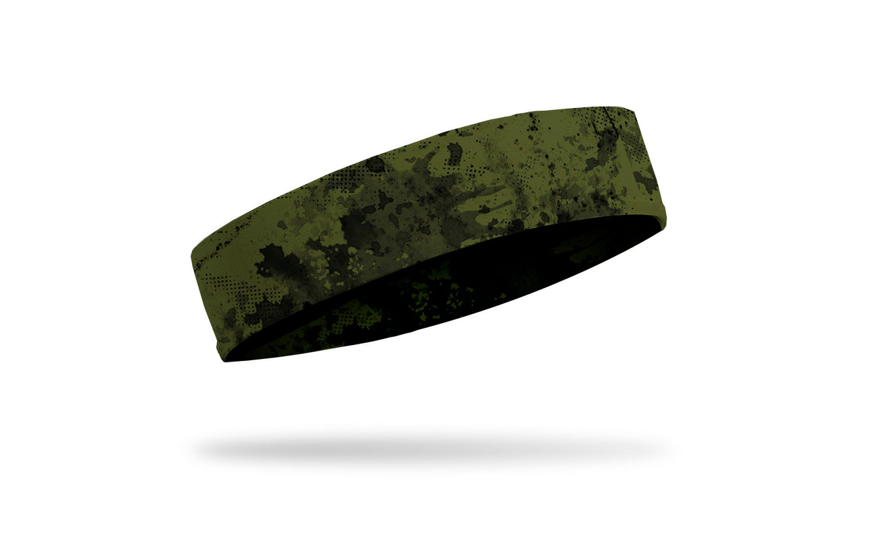 od green headband with grunge overlay design