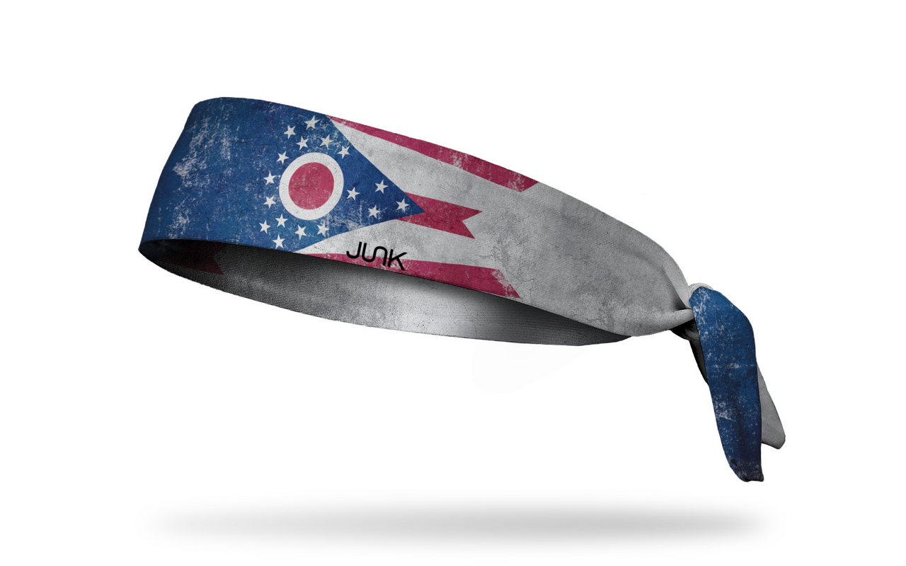 Ohio Flag - Grunge Tie Headband
