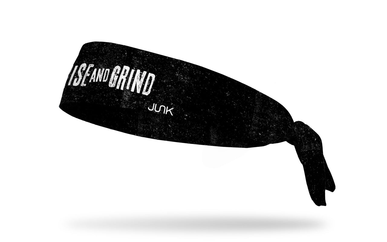 black headband with On the Grind wordmark in white