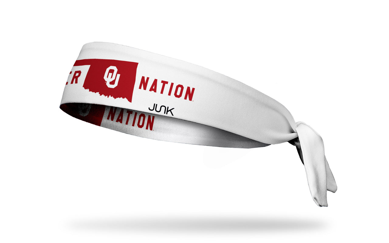 University of Oklahoma: Sooner Nation White Tie Headband