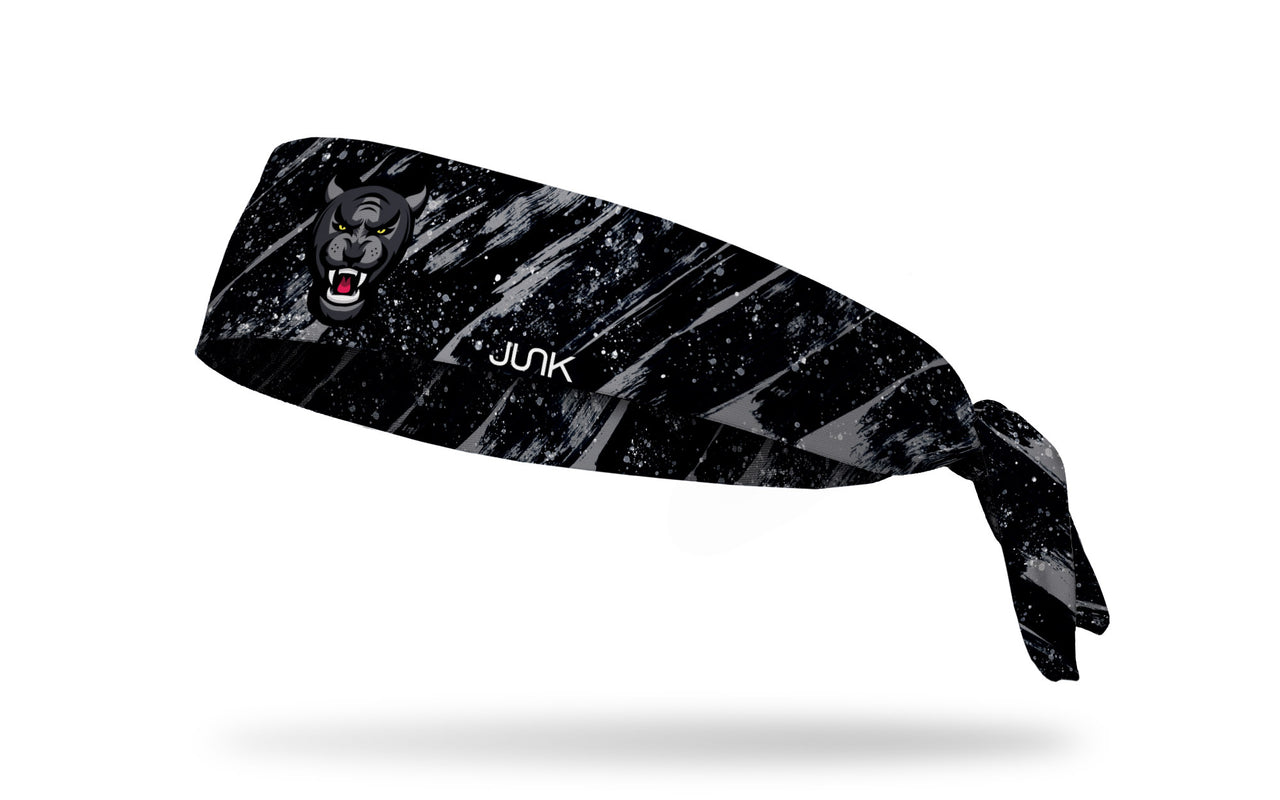 black and grey headband with generic panther mascot in full color