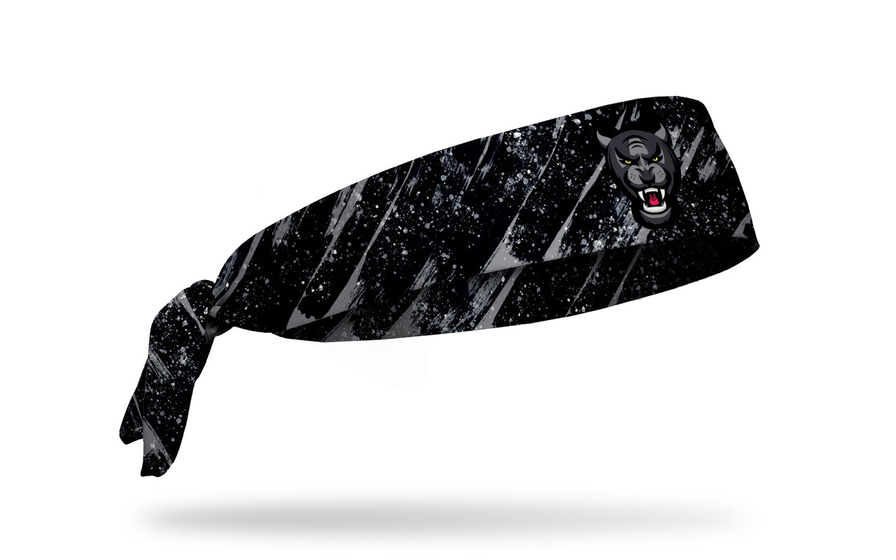 black and grey headband with generic panther mascot in full color