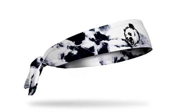 black and white headband with generic panda mascot in full color