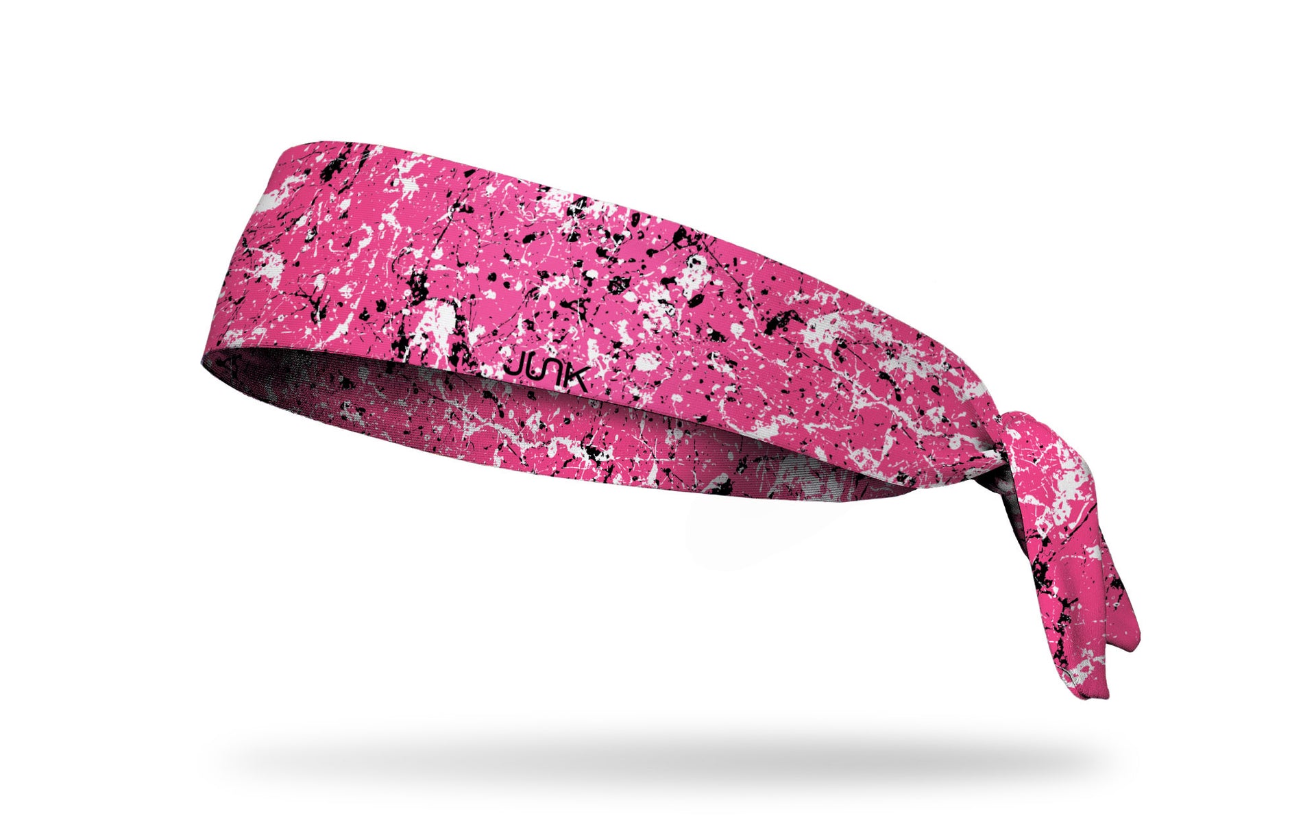 colorful pink and black paint splattered heaband