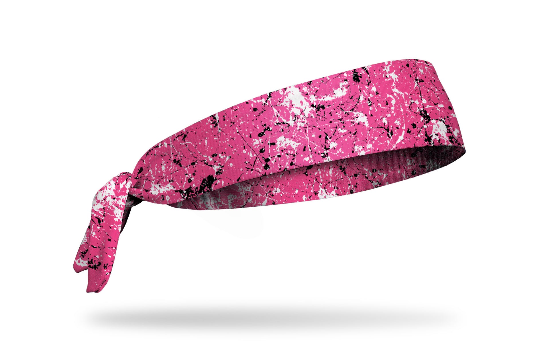 colorful pink and black paint splattered heaband