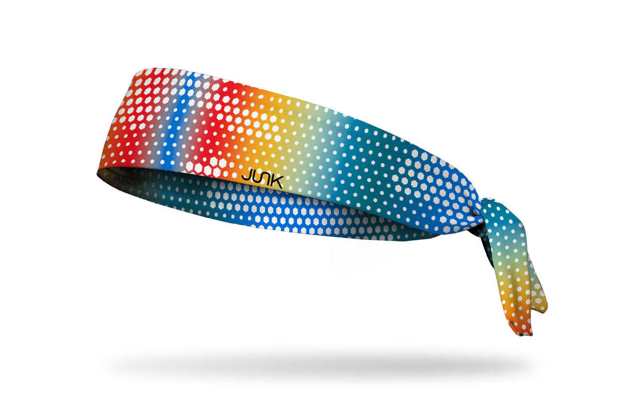 Rainbow Dot Tie Headband