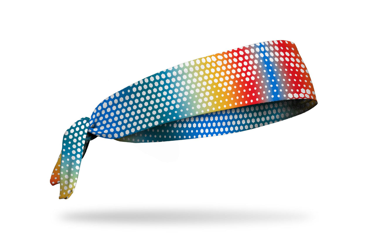 Rainbow Dot Tie Headband
