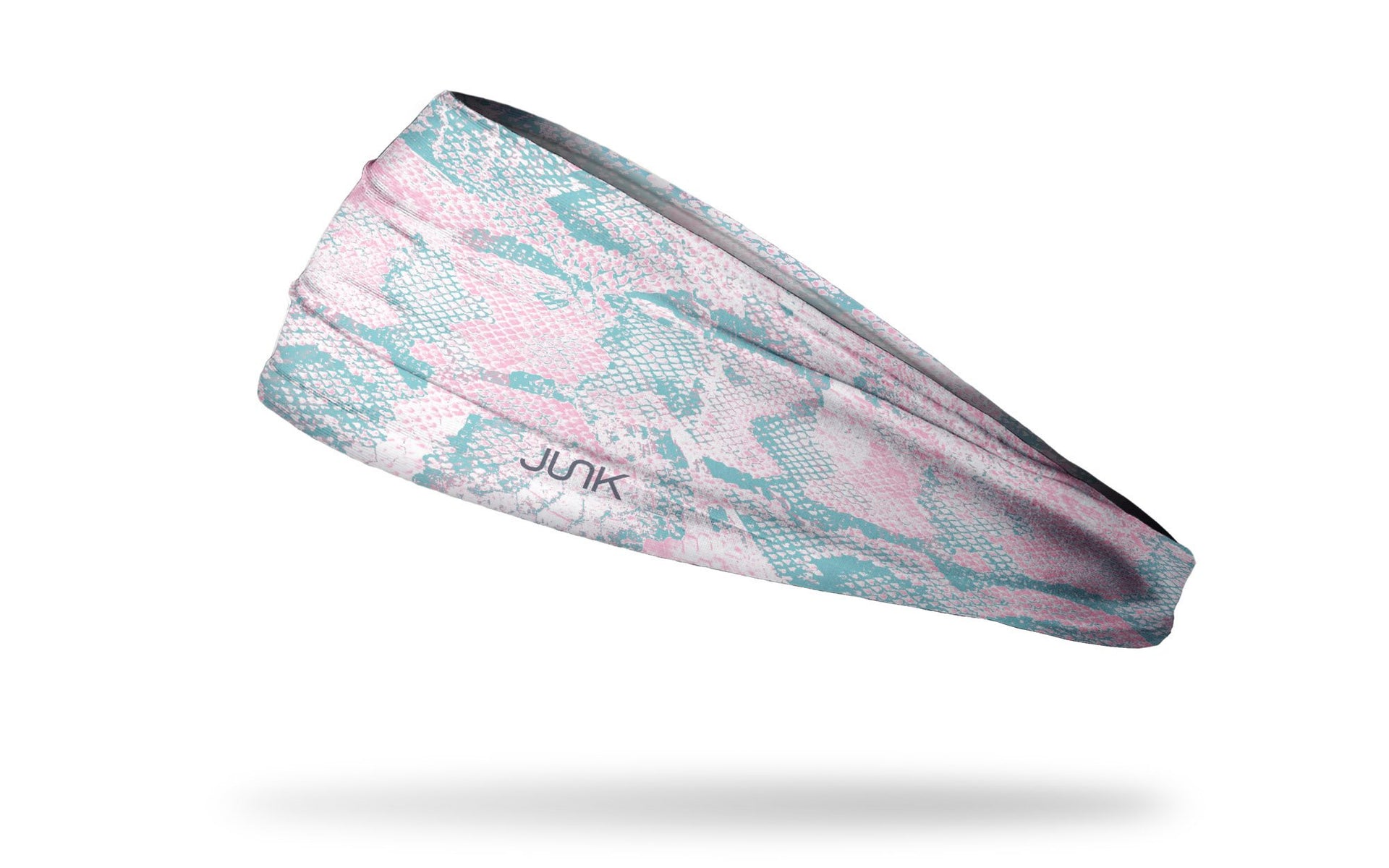 pastel pink green grey snake skin headband