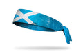 headband with traditional Scotland flag design with grunge overlay
