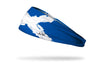 headband with traditional Scotland flag design made to look like it has been painted