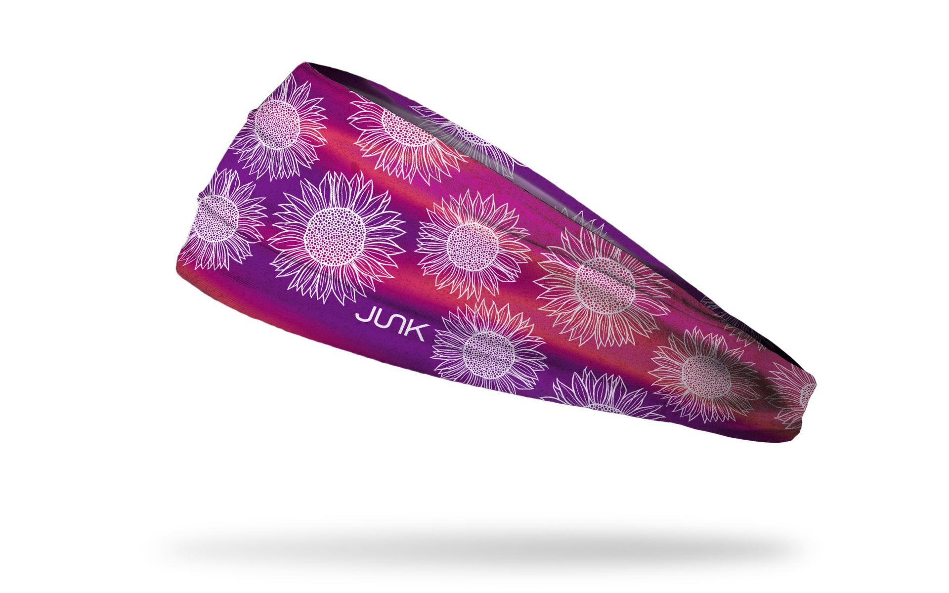 purple orange sunflower repeating pattern headband