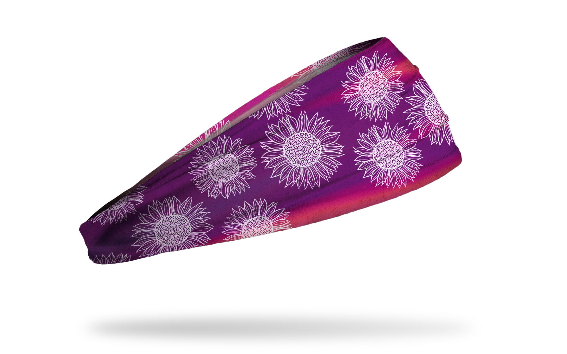 purple orange sunflower repeating pattern headband