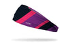 colorful color block headband in hot pink purple and dark grey