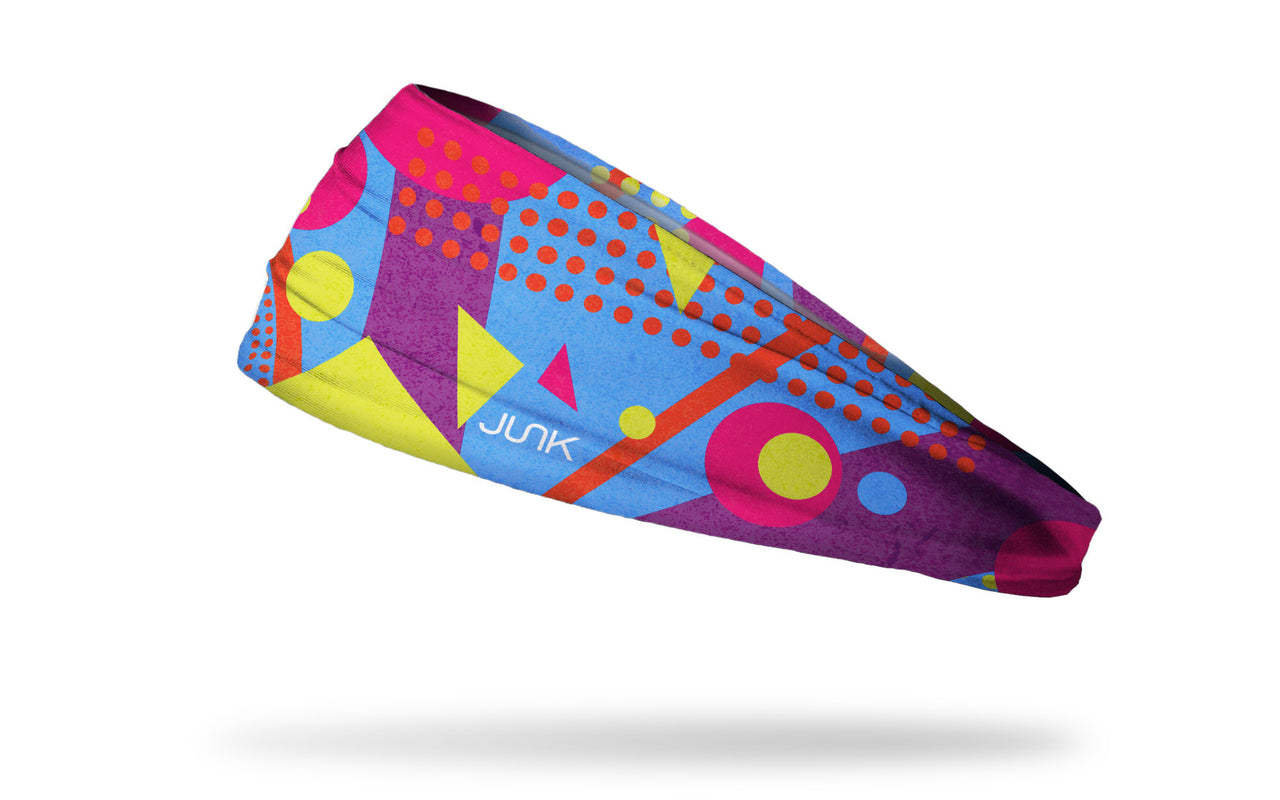 90's themed bright neon colors headband with pop art lines trapper keeper