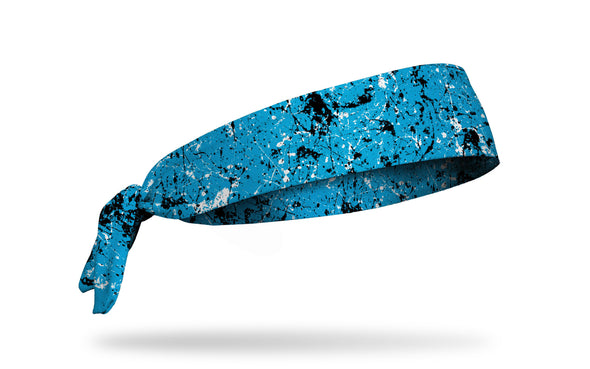 colorful blue and teal paint splattered heaband
